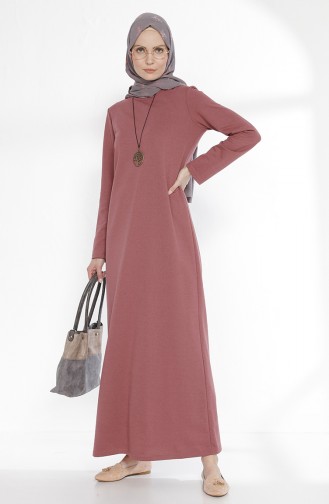 Robe Hijab Rose Pâle 2779-10