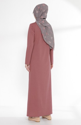 Robe Hijab Rose Pâle 2779-10