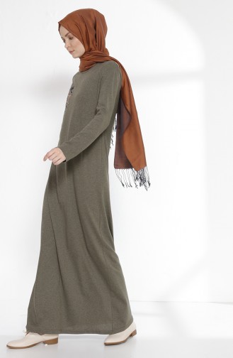 Khaki Hijab Kleider 2979-10