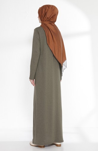 Khaki Hijab Dress 2979-10