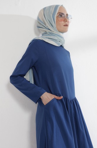 Indigo Hijab Dress 3092-10