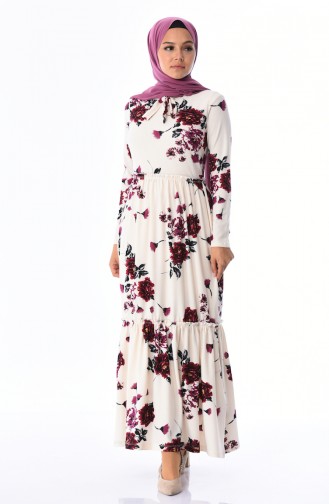 Fuchsia Hijab Dress 4233-02