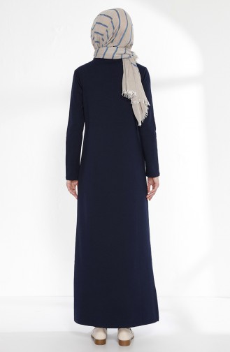 Navy Blue İslamitische Jurk 2779-02