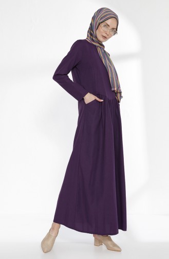 Purple Hijab Dress 3092-08