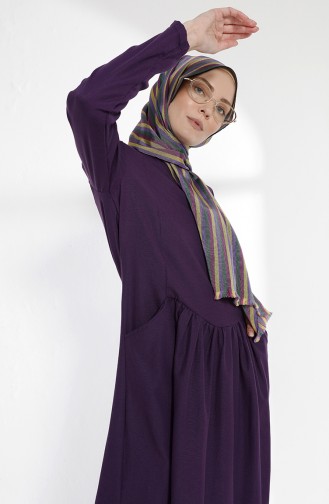 Purple Hijab Dress 3092-08