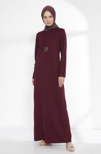 Kleid mit Halskette aus zwei Garne 2779-09 Zwetschge 2779-09