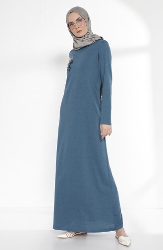 Robe Hijab Pétrole 2979-12