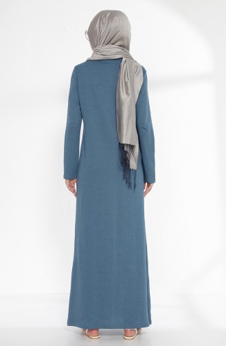 Robe Hijab Pétrole 2979-12