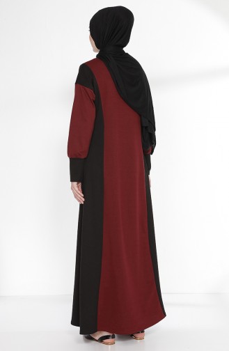 TUBANUR Garnili Dress 2941-04 Claret Red Black 2941-04