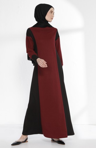 TUBANUR Garnili Dress 2941-04 Claret Red Black 2941-04
