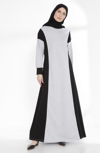 TUBANUR Garnili Dress 2941-08 Gray Black 2941-08
