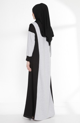 TUBANUR Garnili Dress 2941-08 Gray Black 2941-08