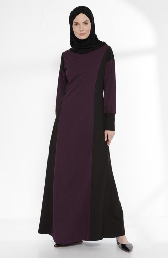 Lila Hijab Kleider 2941-06