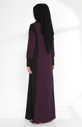 TUBANUR Garnili Dress 2941-06 Purple Black 2941-06