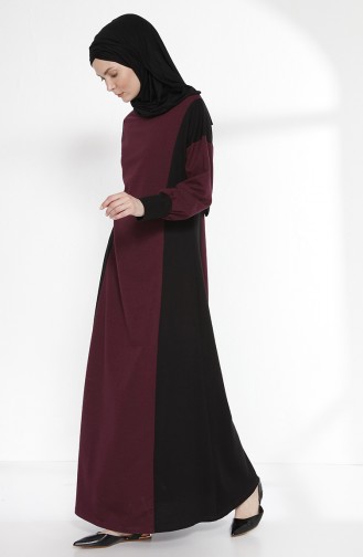 TUBANUR Garnili Dress 2941-02 Plum Black 2941-02