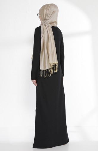 Schwarz Hijab Kleider 2979-08