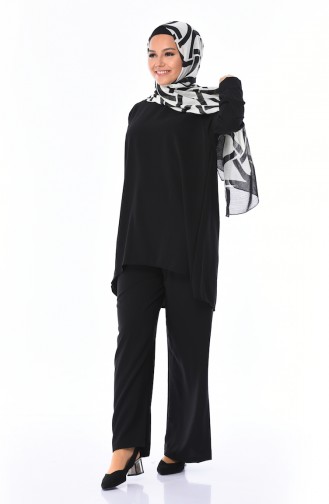 Aerobin Fabric Tunic Trousers Double Suit 4106-06 Black 4106-06
