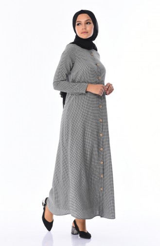 Schwarz Hijab Kleider 1226-01