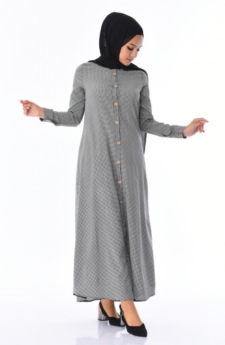 Schwarz Hijab Kleider 1226-01