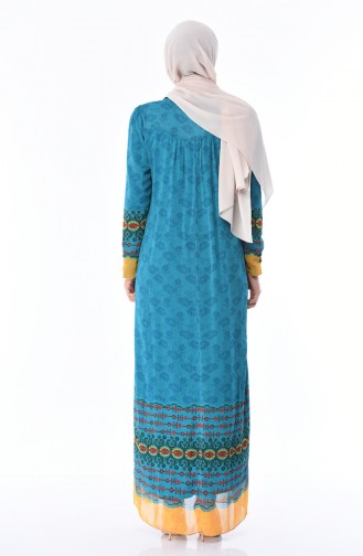 Petrol Hijab Dress 6Y3608429-02