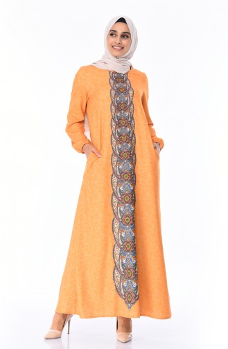 Mustard Hijab Dress 6Y3608430-01