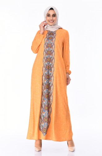 Mustard Hijab Dress 6Y3608430-01