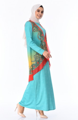 Green Hijab Dress 6Y3612303-01