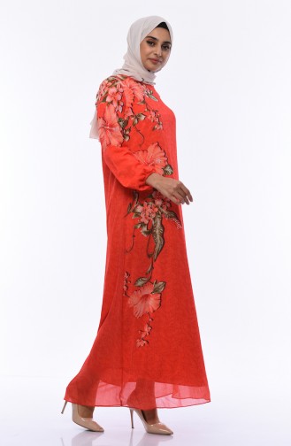 Coral Hijab Dress 6Y61143-01