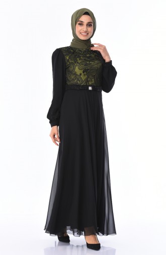 Khaki Hijab Dress 7Y3715403-01