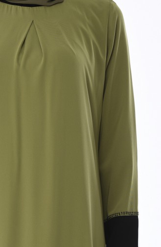 Khaki Hijab Dress 7Y3729100-02