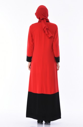 A Plissee Spitzen detailliertes Kleid 7Y3729100-03 Rot 7Y3729100-03