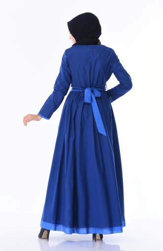 Saks-Blau Hijab Kleider 8Y3820200-01