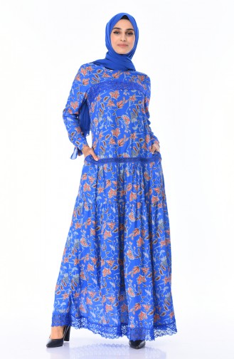 Saxe Hijab Dress 8Y3822300-02