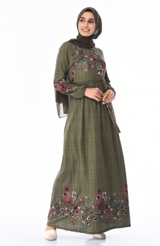 فستان أخضر حشيشي 4791A-01