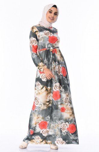 Anthracite Hijab Dress 4791B-03