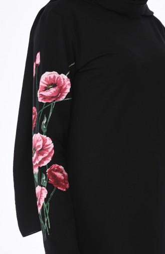 Black Hijab Dress 5027-04