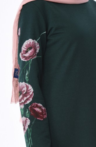 فستان أخضر زمردي 5027-06