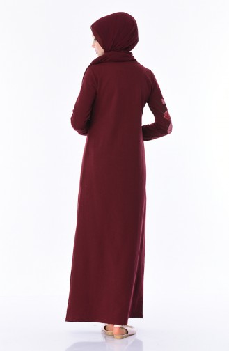 فستان أحمر كلاريت 5027-08