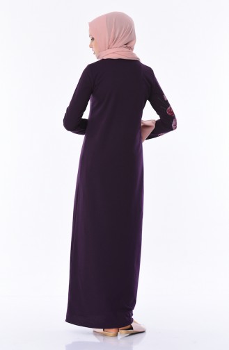 Purple Hijab Dress 5027-11