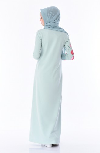 Green Hijab Dress 5027-12