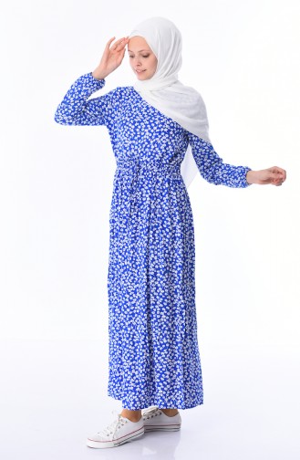 Saxe Hijab Dress 4241-01