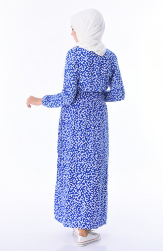 Saxe Hijab Dress 4241-01