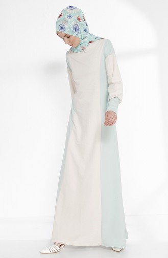 TUBANUR Garnili Dress 2941-10 Light Beige Green 2941-10