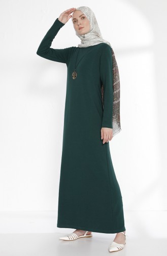 Robe Hijab Vert emeraude 2779-07