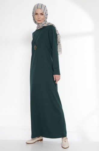 Emerald Green Hijab Dress 2779-15