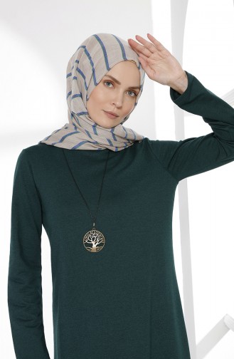 Robe Hijab Vert emeraude 2779-15