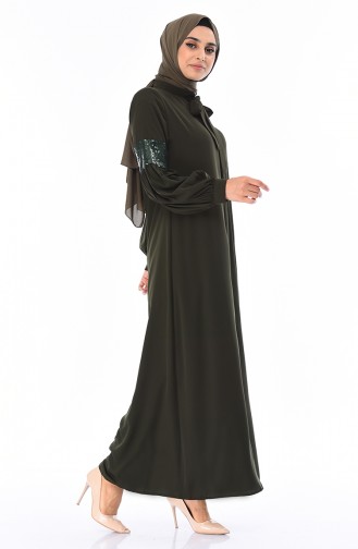 Khaki Abaya 8350-01