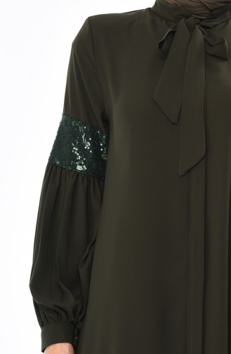 Khaki Abaya 8350-01