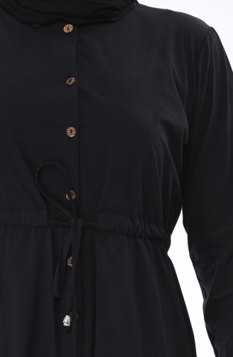 Chemise Taille Froncée 7262-01 Noir 7262-01