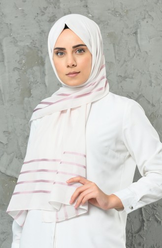 Abendkleid Schal  26005-08 Creme Puder Rosa 26005-08